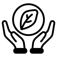Obraz premium Ecology Glyph Icon