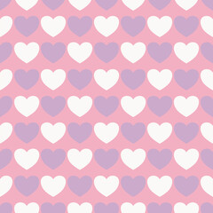 Valentine Seamless Patterns with Pastel Heart