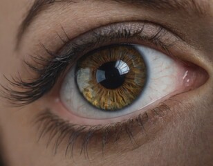 female eye close up, realistic illustration