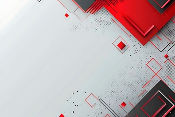Dynamic technology-inspired abstract background with sharp red, black, and silver lines, creating a sleek and futuristic digital design.