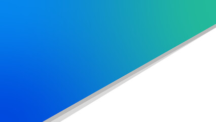 Abstract Gradient Background in Blue and Green Hues on White Plane