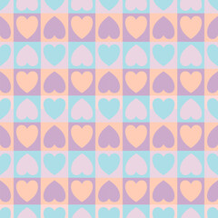 Valentine Seamless Patterns with Pastel Heart