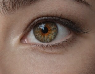 Obraz premium female eye close up, realistic illustration