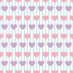Valentine Seamless Patterns with Pastel Heart