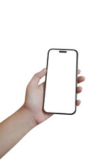 A person is holding a cell phone in their hand