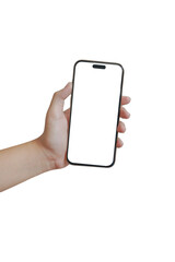 A person is holding a cell phone in their hand