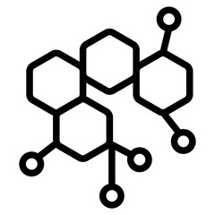 Nanotechnology Line Icon