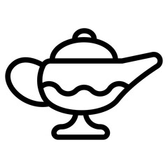 Oil lamp Line Icon