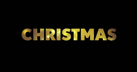 Obraz premium Image of christmas text with fairy lights on black background