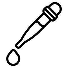 Pipette Line Icon