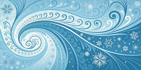 Fototapeta premium Abstract Swirling Polar Background