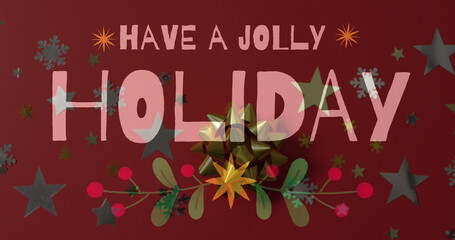 Image of christmas greetings text over christmas decorations © vectorfusionart