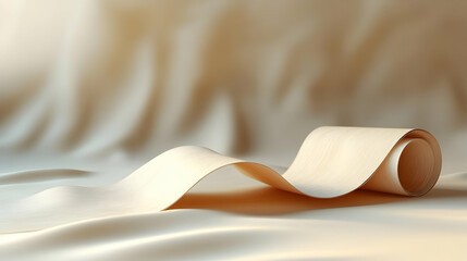 Creamy Wooden Roll Abstract 3D Background