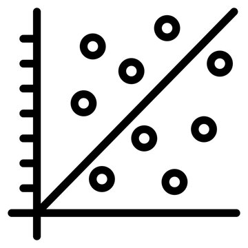 Scatter plot Line Icon