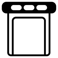 Security checkpoint Glyph Icon