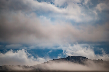 Hill ridge between clouds from Villajoyosa