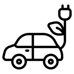 Sustainable transportation Line Icon