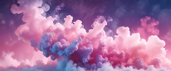Fototapeta premium Soft misty blue smoke with pink hues in a dreamy abstract background, mist, surreal, gradient