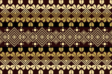 Ethnic pattern seamless, Geometric design ,Aztec embroidery border seamless patterns.ethnic design,  pattern art wallpaper Background, Design for fabric, curtain, carpet ,geometry seamless pattern