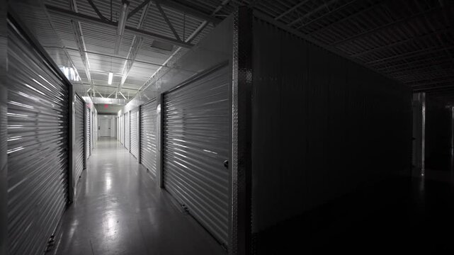 Dark interior garage storage units