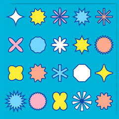 collection of flat geometric shapes 
