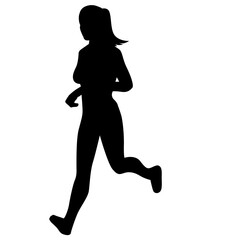 Running woman silhouette