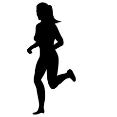 Running woman silhouette