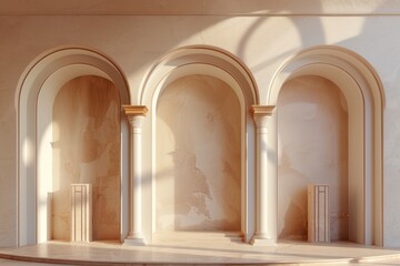 Fototapeta premium Elegant Architectural Arches in Soft Light