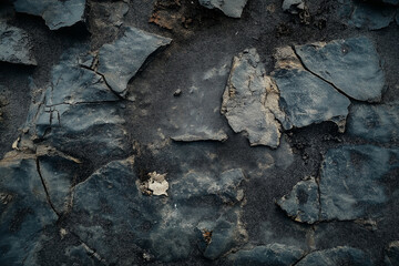 Fototapeta premium A full frame shot of a grungy asphalt road
