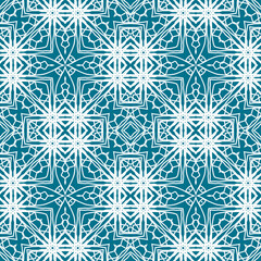 Christmas seamless pattern. Christmas background blue. Snowflake pattern. Happy New Year