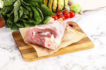 Raw lamb shank for cooking
