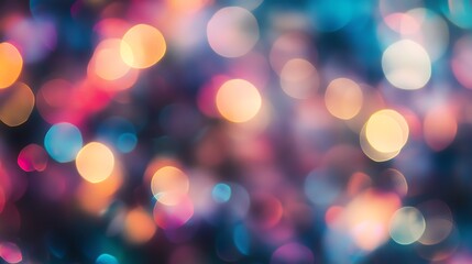 Vibrant Bokeh Lights: A Nighttime Cityscape Impression. AI Generated