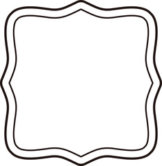 Vintage classic Label Frame outline vector.
elegant border svg.
Transparent background.