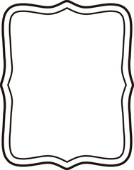 Vintage classic Label Frame outline vector.
elegant border svg.
Transparent background.