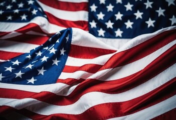 Fototapeta premium United States of America flag background, realistic illustration