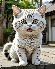a cute cat, manga