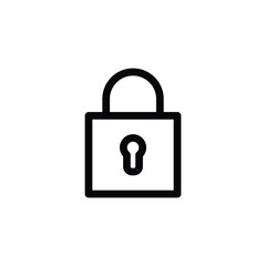 Lock Icon Padlock Security icon Secure Access outline style UI UX  illustration