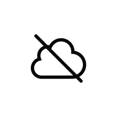Cloud Off Icon No Cloud Icon outline style UI UX  illustration