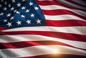 Obraz premium United States of America flag background, realistic illustration