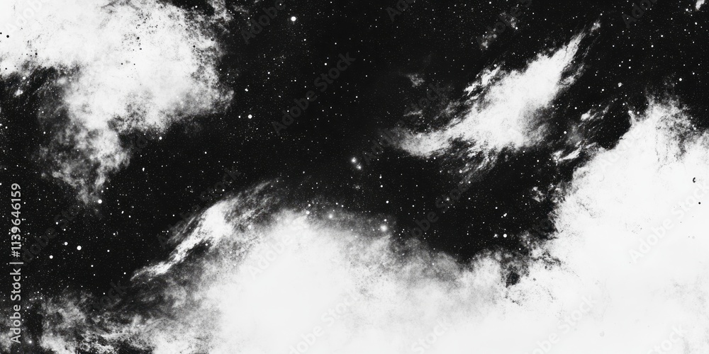 Poster captivating texture of dark matter clumps in an expansive cosmic backdrop