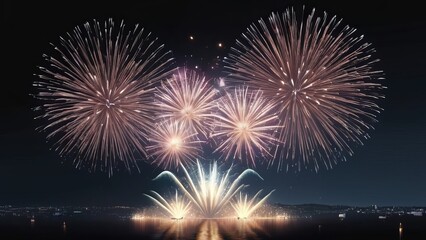 fireworks in the night sky