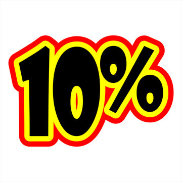 10% Ten persen number vector business