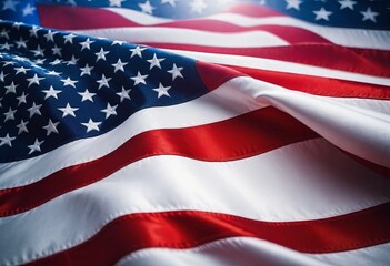Obraz premium United States of America flag background, realistic illustration