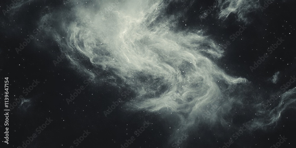 Poster Swirling textures of a galactic core create an ethereal cosmic landscape with depth and movement