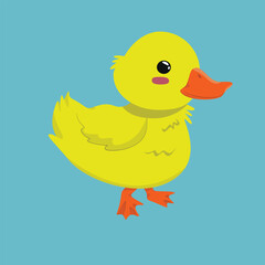 Cartoon Illustrations of cute little duck Adorable Animals