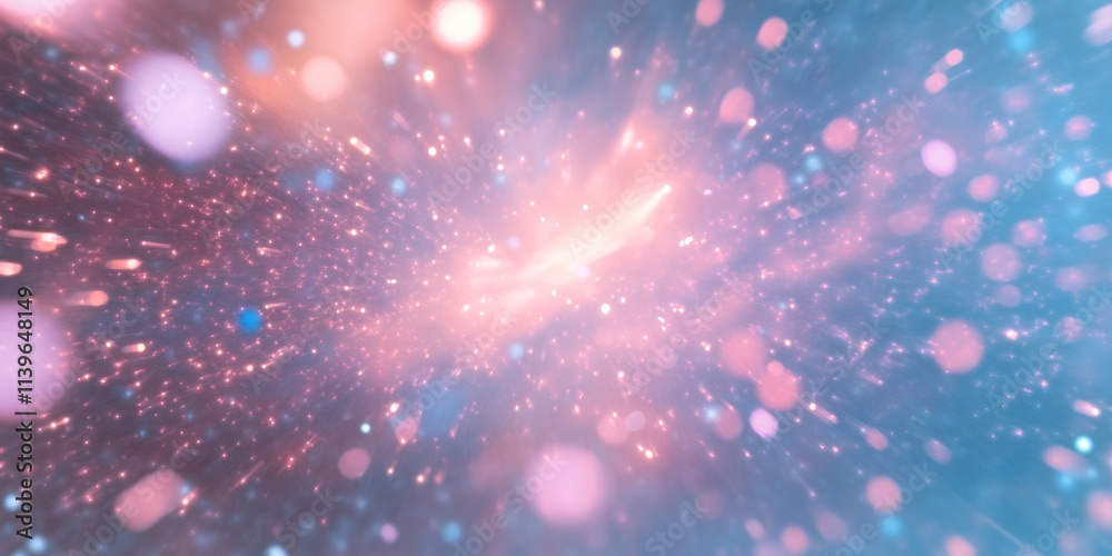 Leinwandbilder High-energy particle streams create a vibrant and dynamic texture in a mesmerizing cosmic environment filled with color and movement