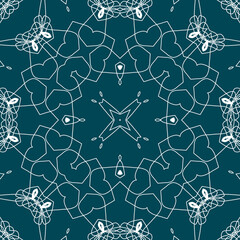 Christmas seamless pattern. Christmas background blue. Snowflake pattern. Happy New Year