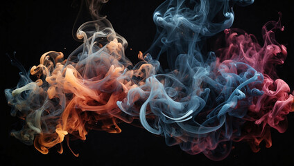 Fototapeta premium Smoke on Black Background
