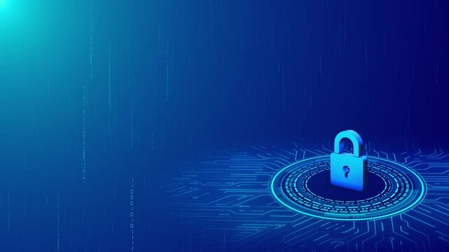 Cyber security data protection business technology privacy concept. cybersecurity, secure access user's personal information for lock security system. Encryption online digital security Network
