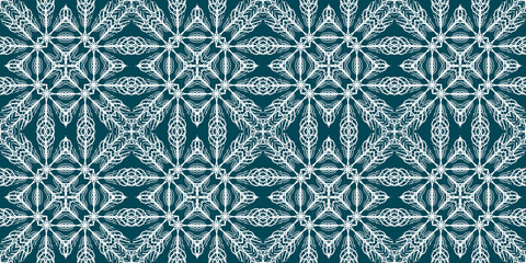 Christmas seamless pattern. Christmas background banner blue. Frost pattern. Happy New Year.